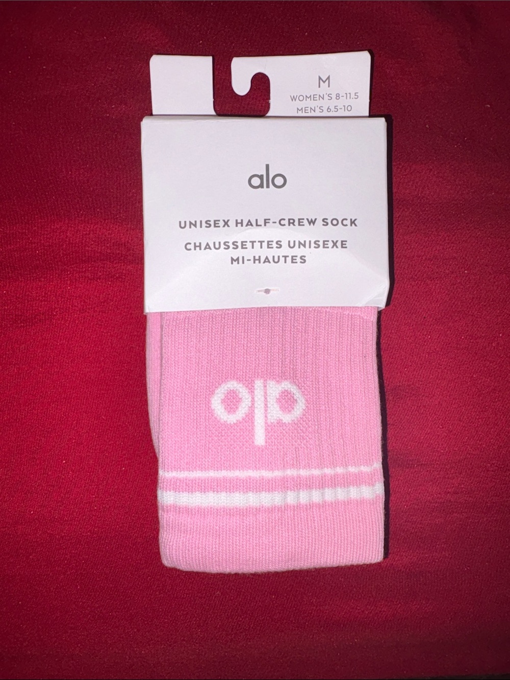 alo unisex half-crew socks
